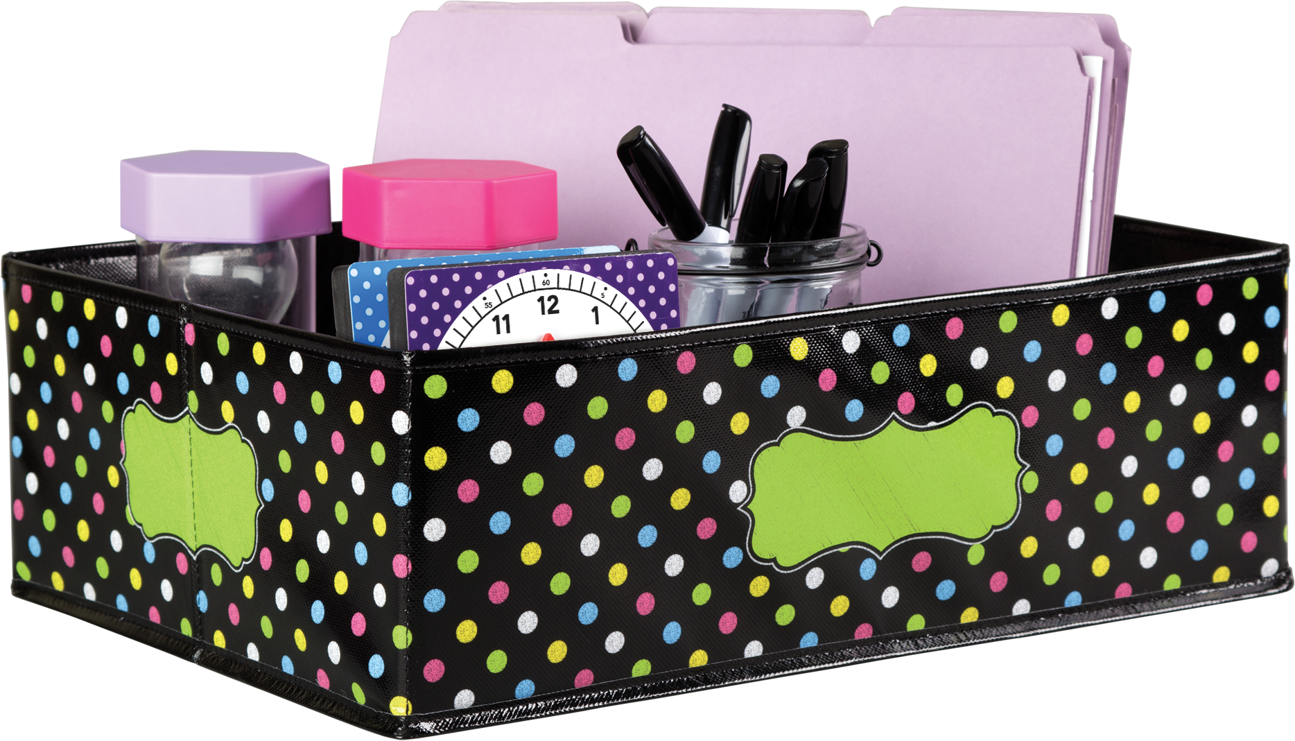 Chalkboard Brights Storage Bin