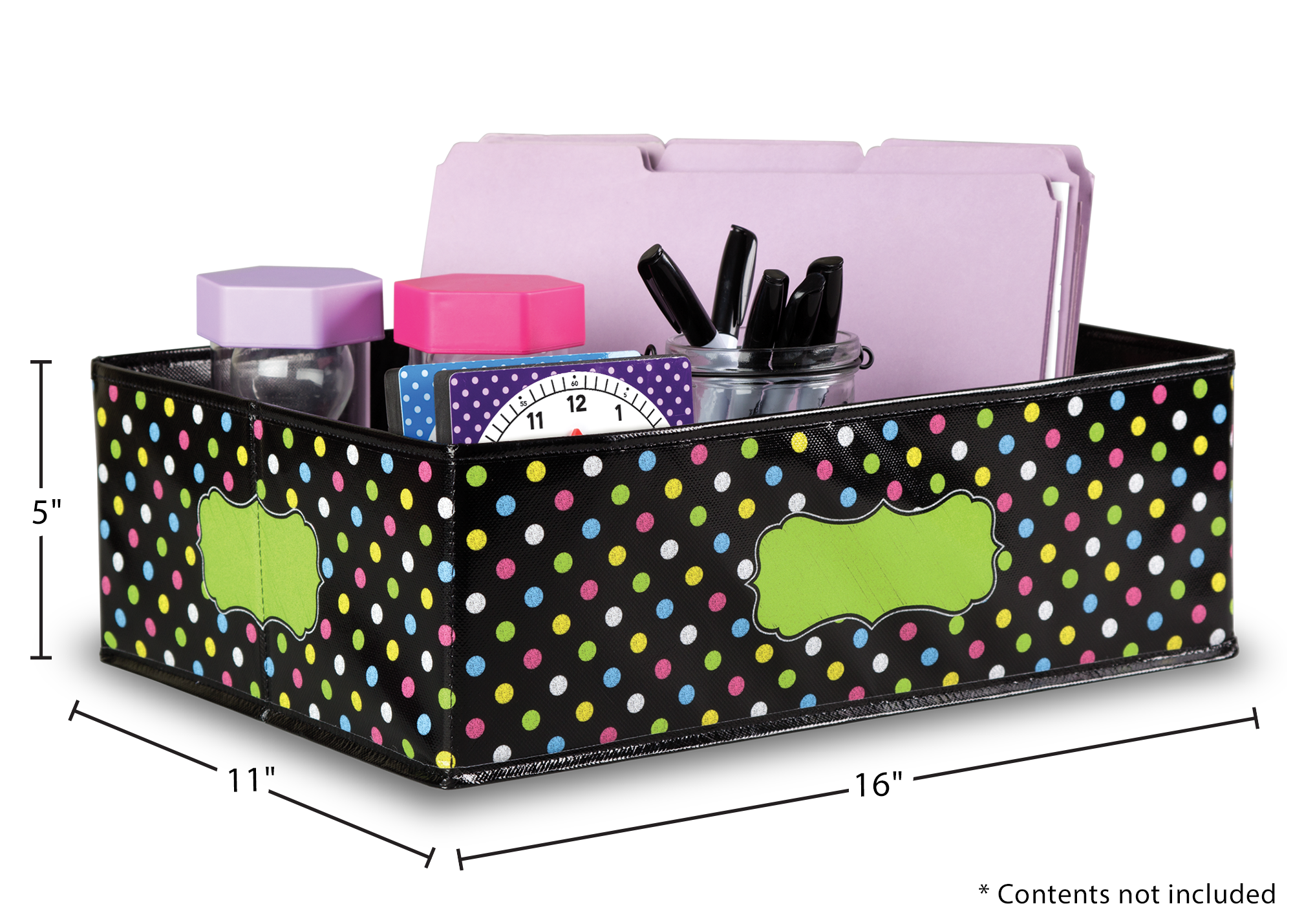 Chalkboard Brights Storage Bin
