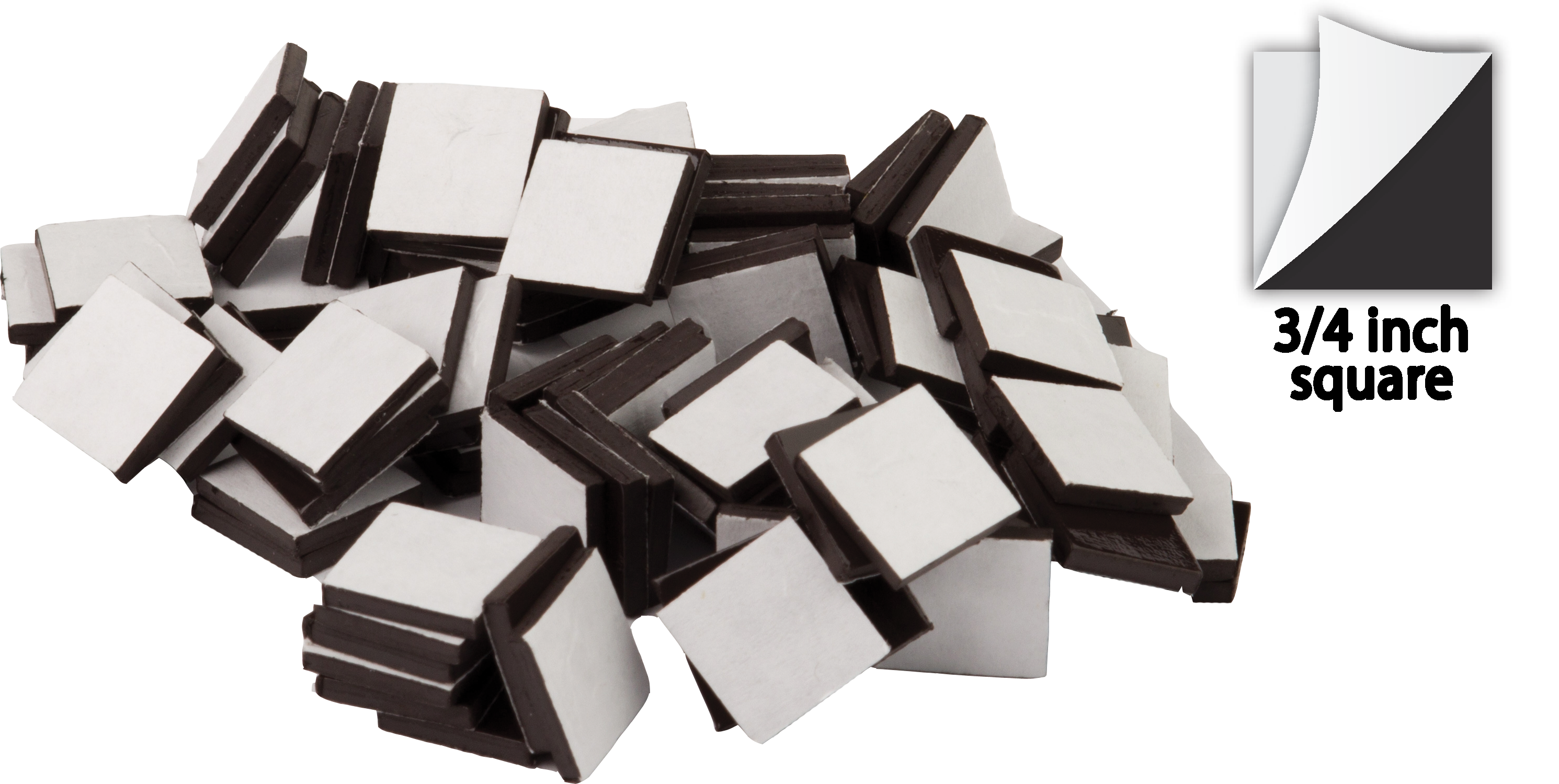 Adhesive Magnetic Squares (3/4" sq)