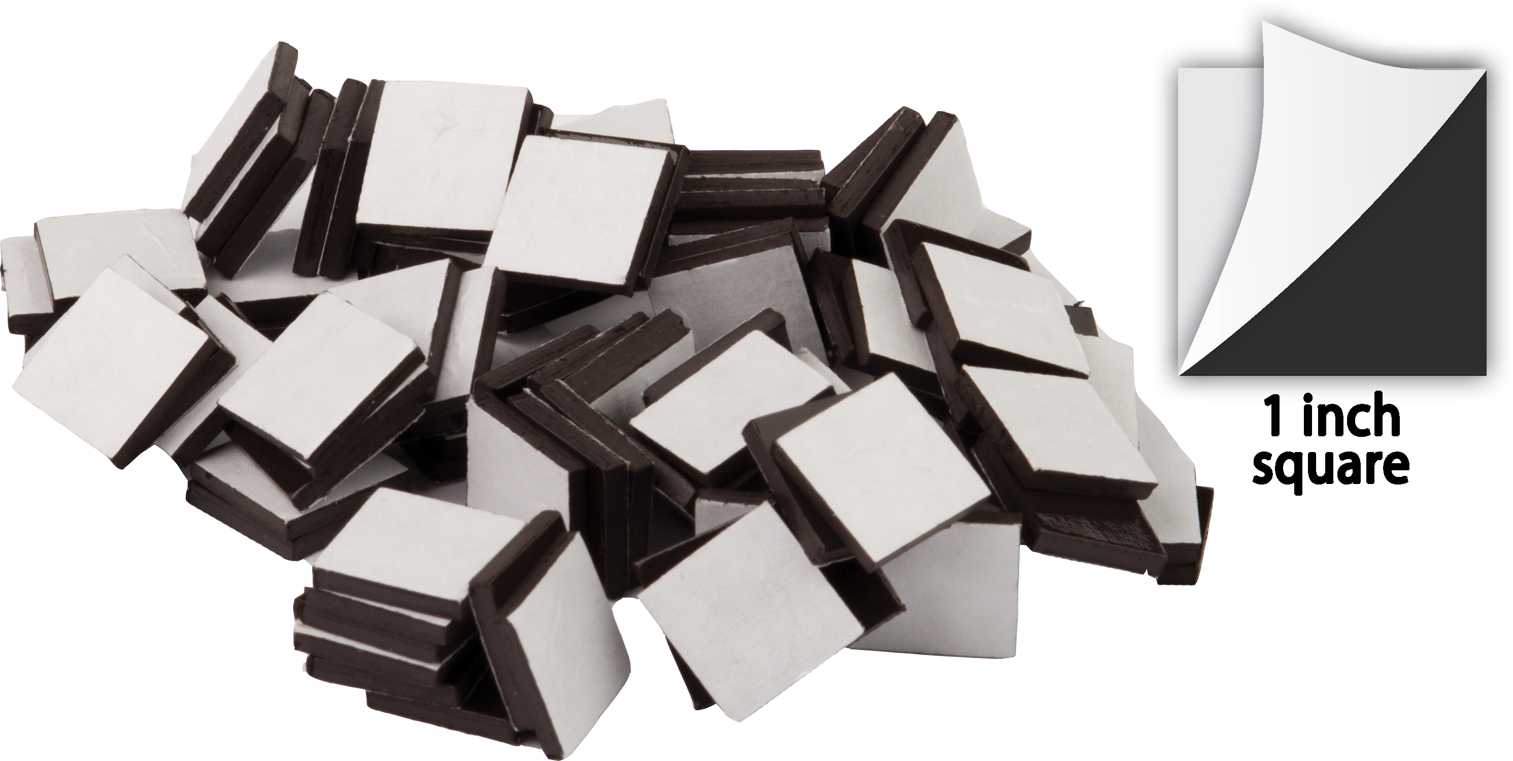Adhesive Magnetic Squares (1" sq)