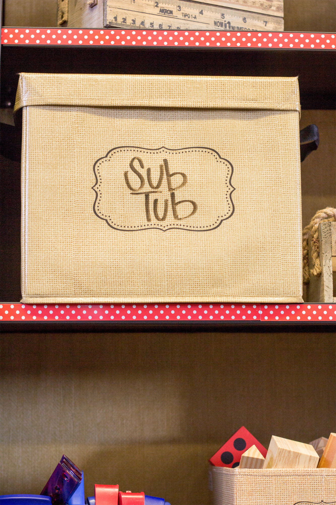 Burlap Storage Box