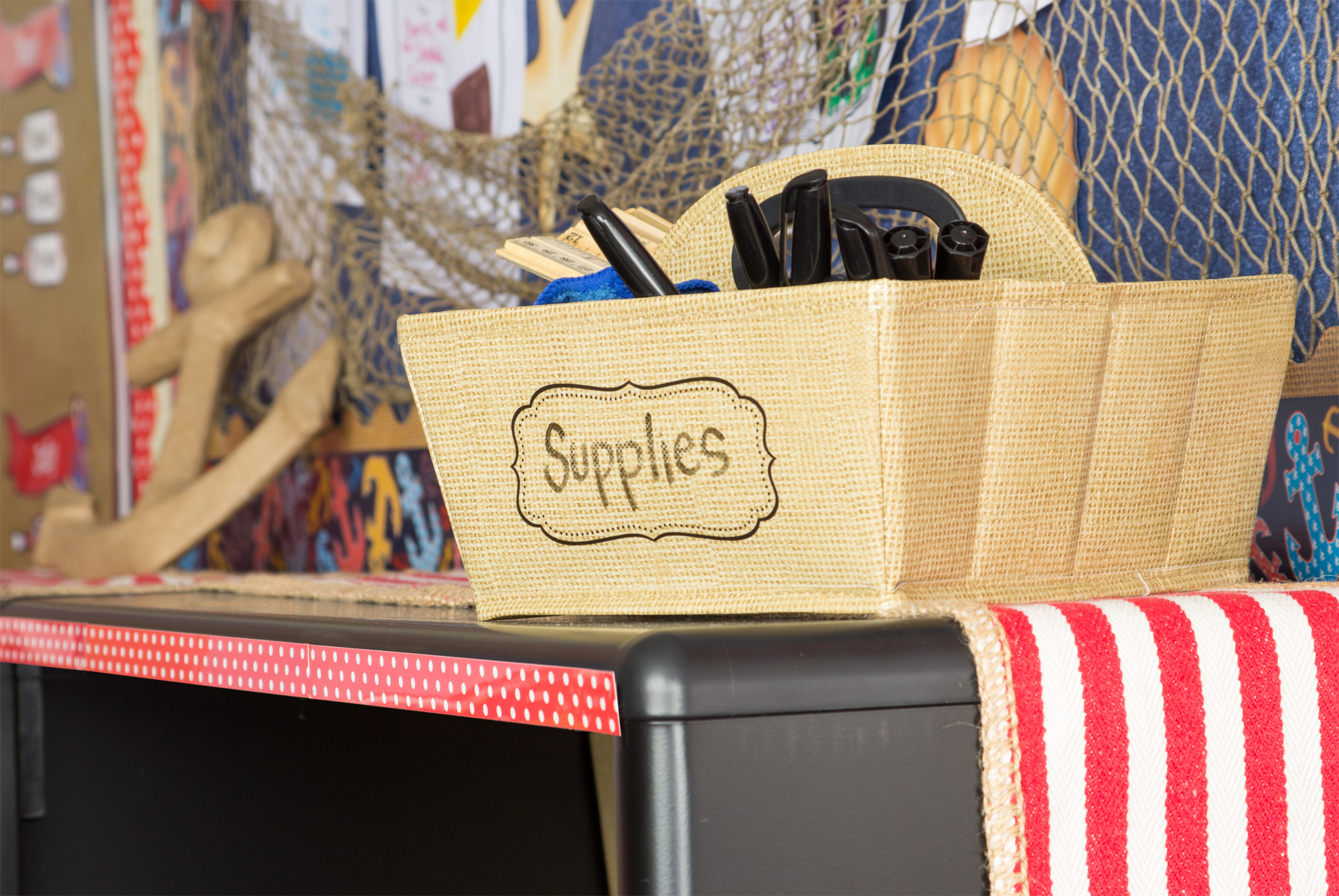 Burlap Storage Caddy