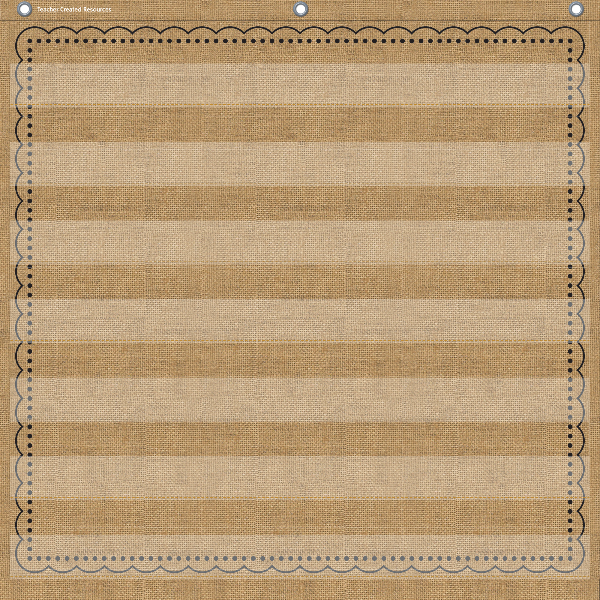 Burlap 7 Pocket Chart (28" x 28")