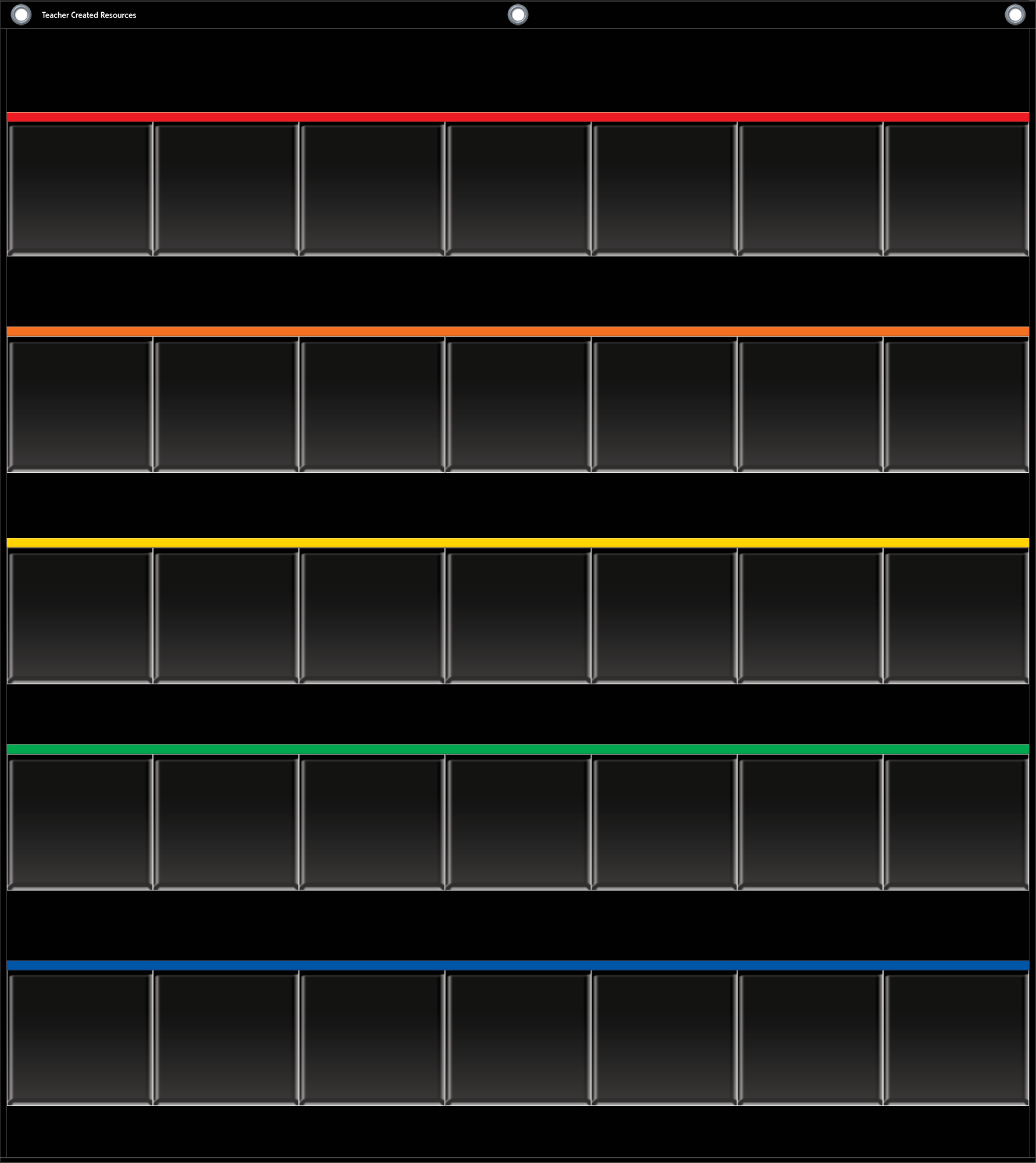 Black Storage Pocket Chart (32-1/2" x 36-1/2")