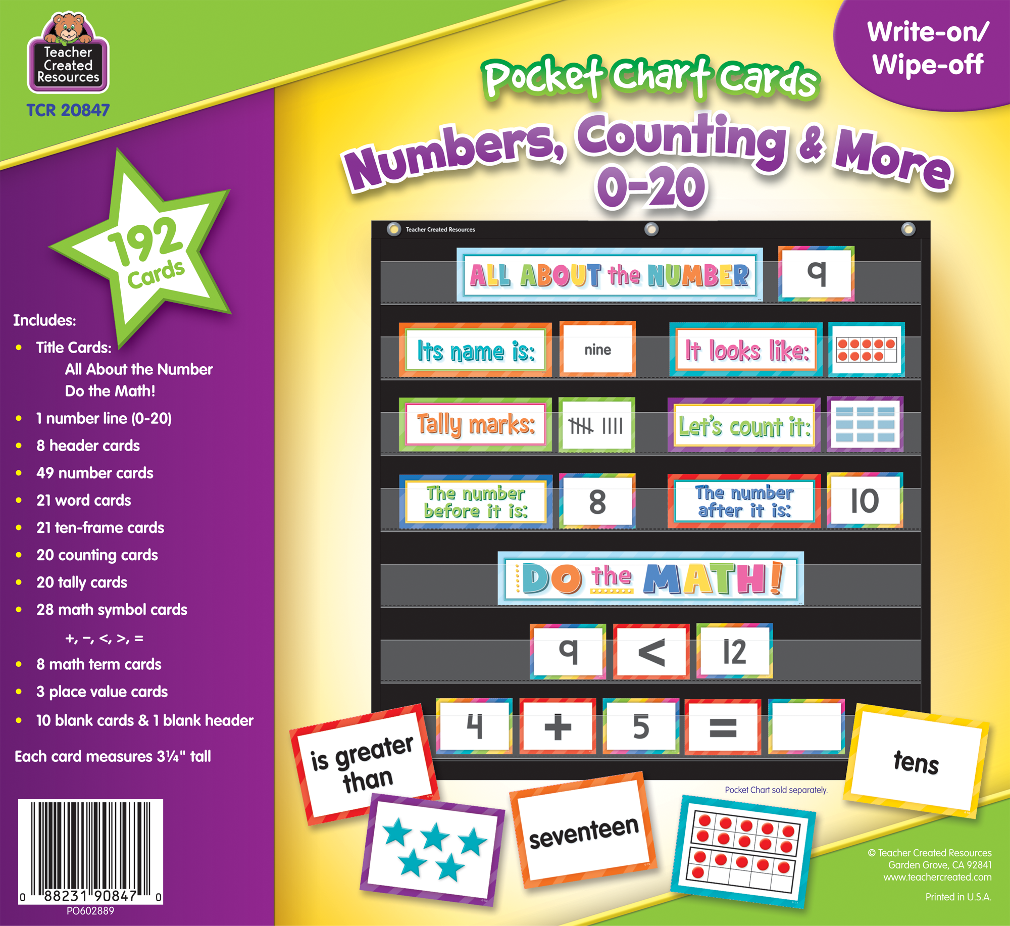 Numbers, Counting & More Pocket Chart Cards
