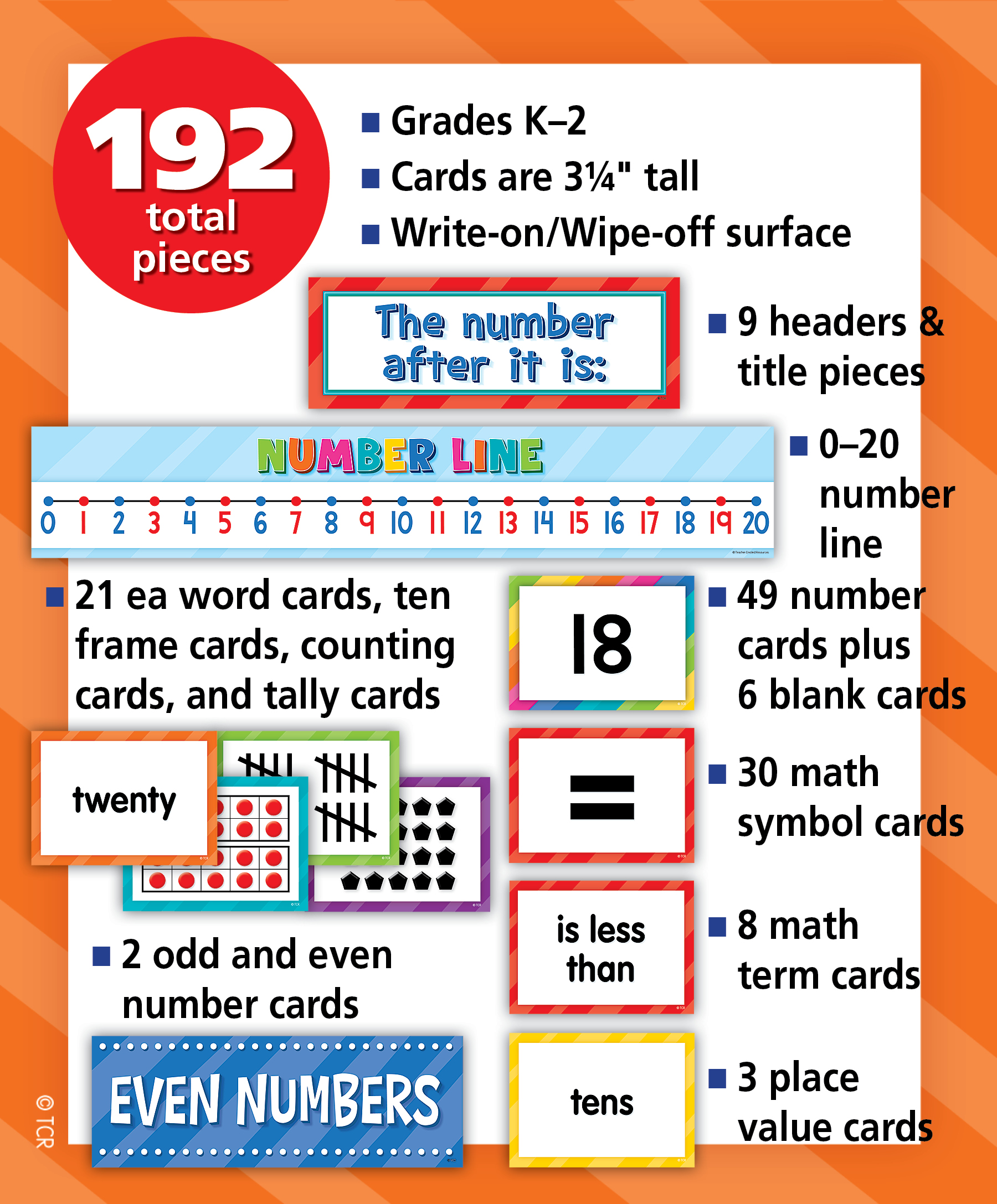 Numbers, Counting & More Pocket Chart Cards