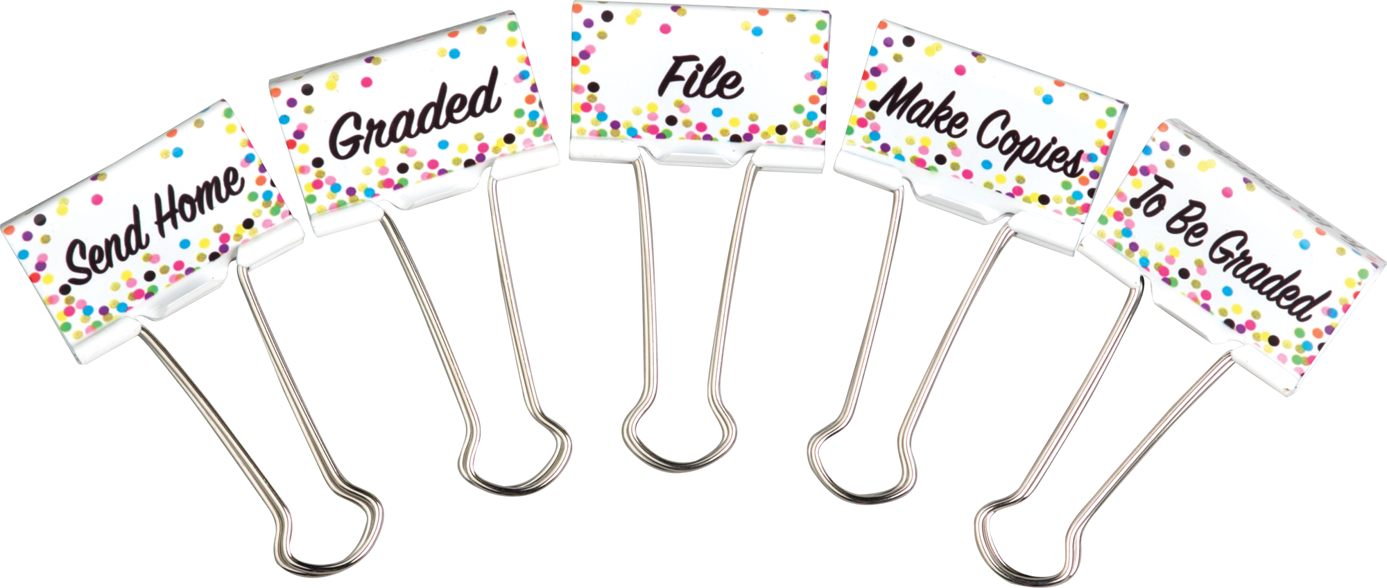 Confetti Classroom Management Large Binder Clips