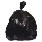 Linear Low-Density Can Liners, 60 Gal, 1.25 Mil, 38" X 58", Black, 100/carton