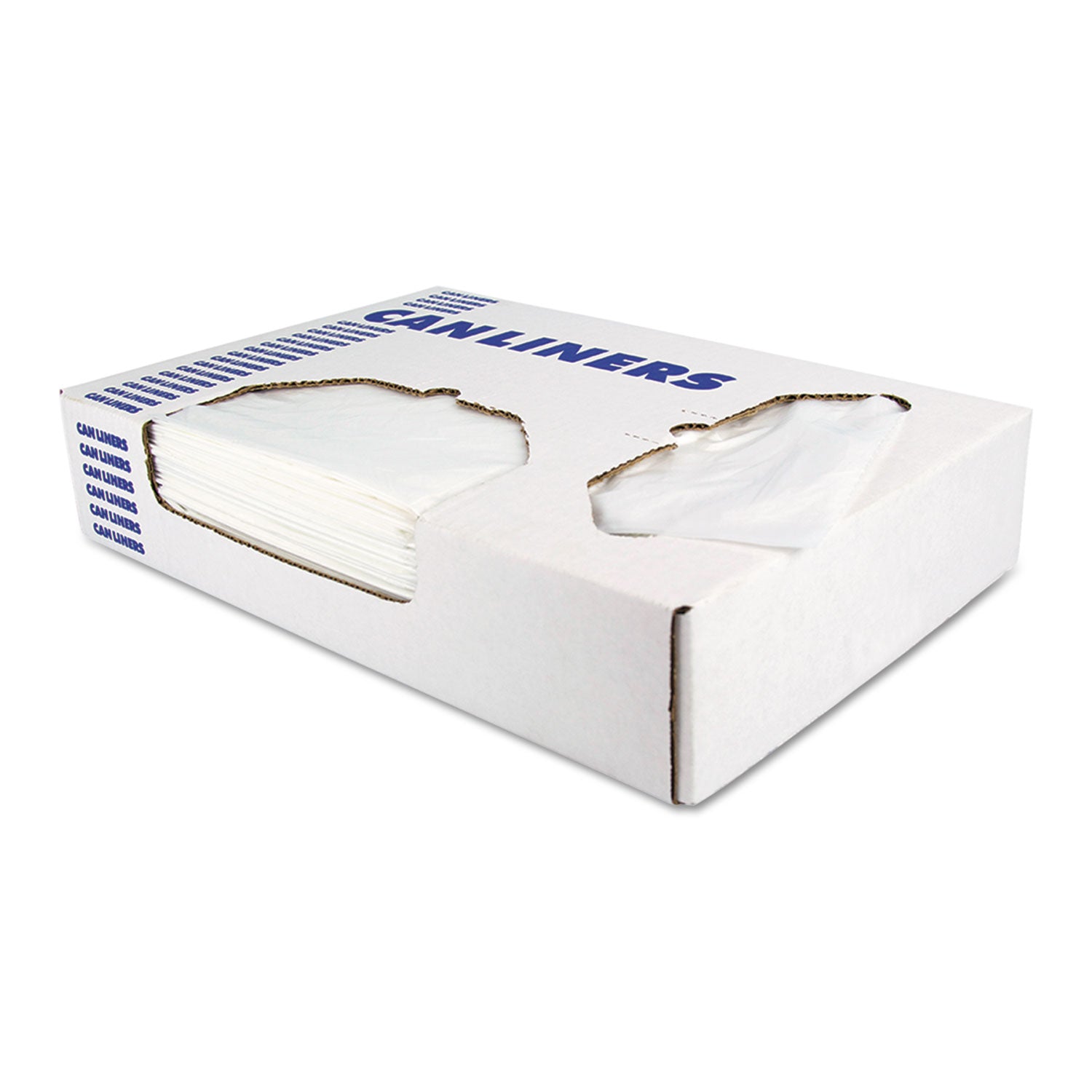 Linear Low-Density Can Liners, 16 Gal, 0.35 Mil, 24" X 32", Clear, 1,000/carton
