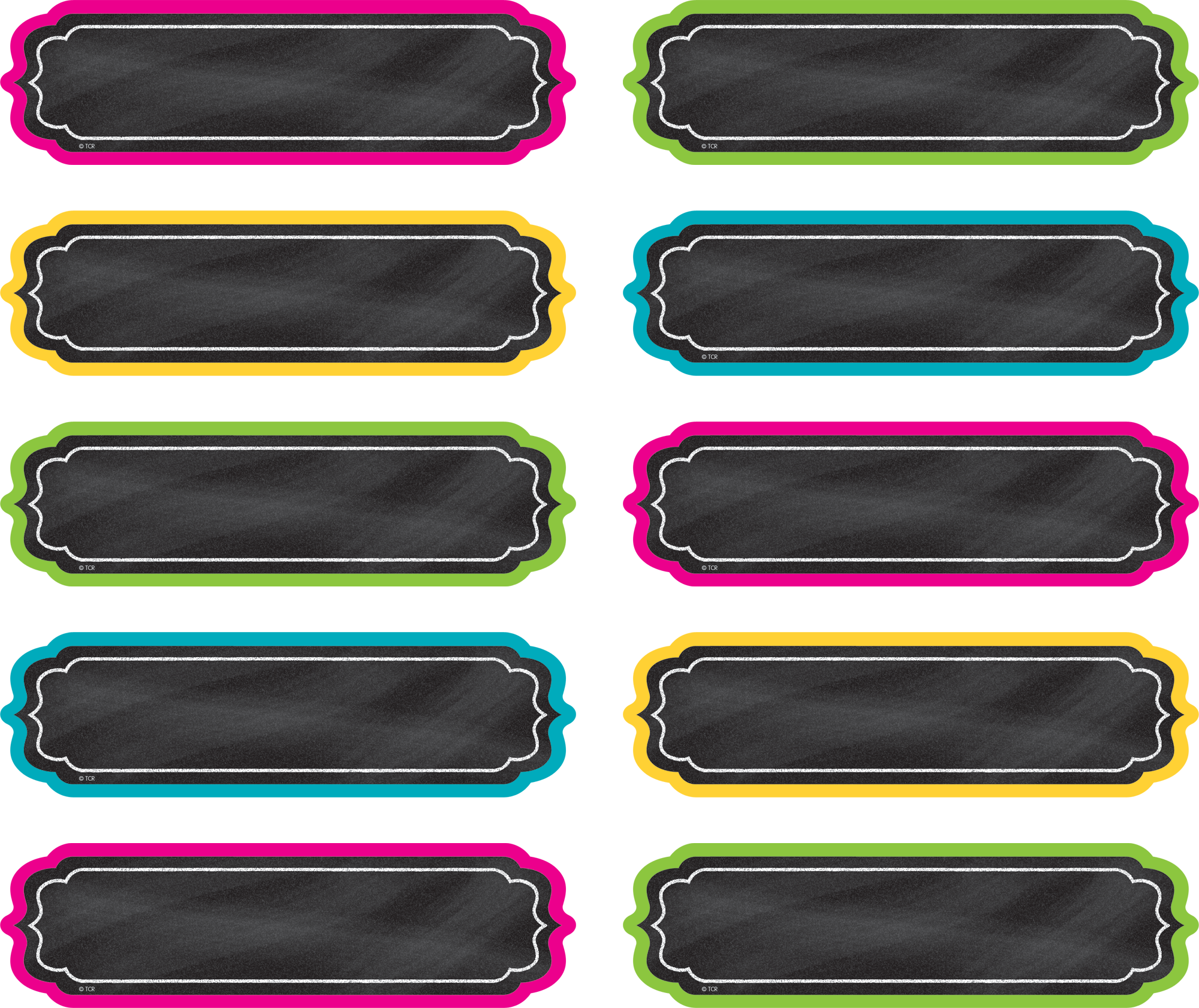 Chalkboard Brights Labels
