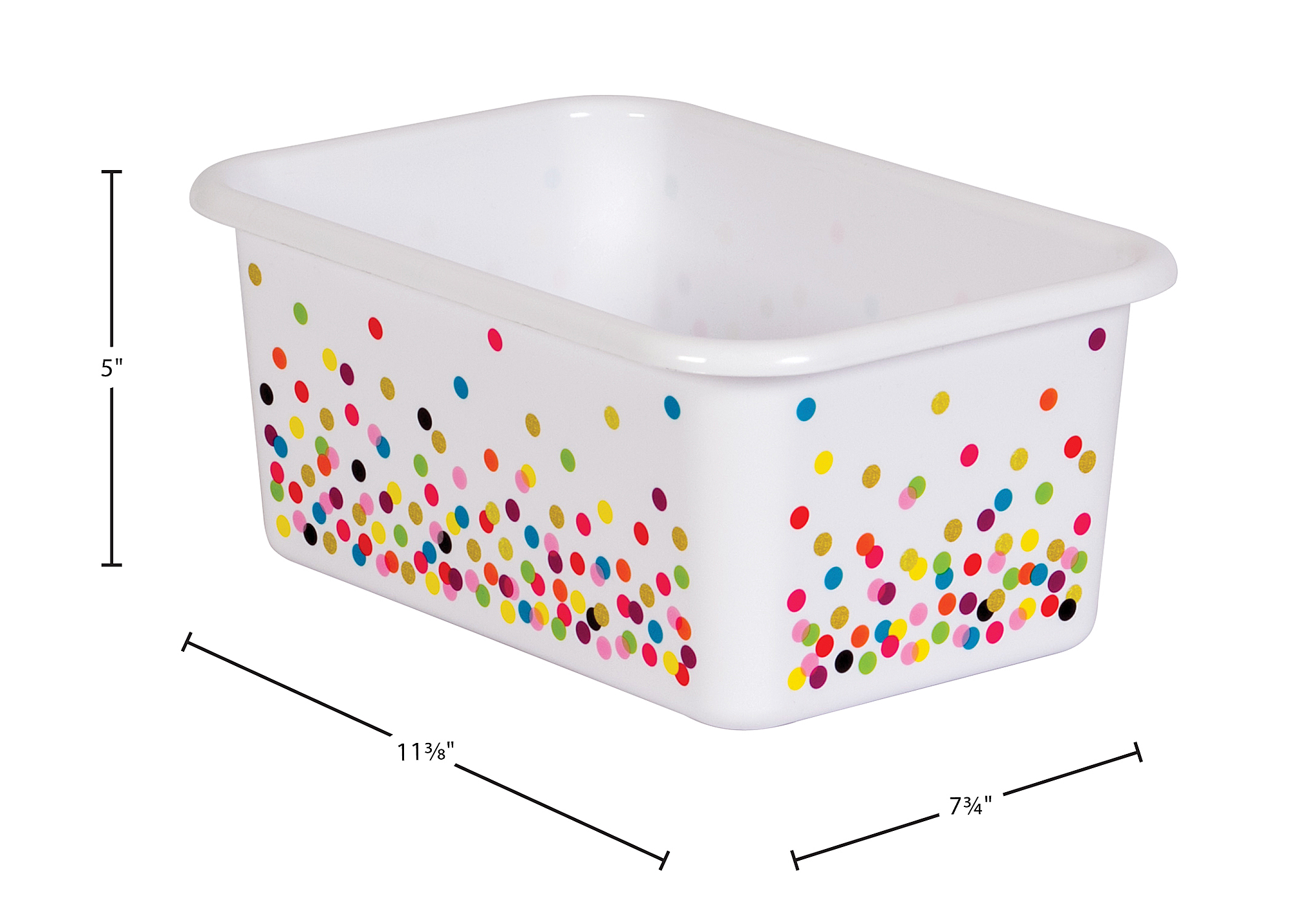 Confetti Small Plastic Storage Bin