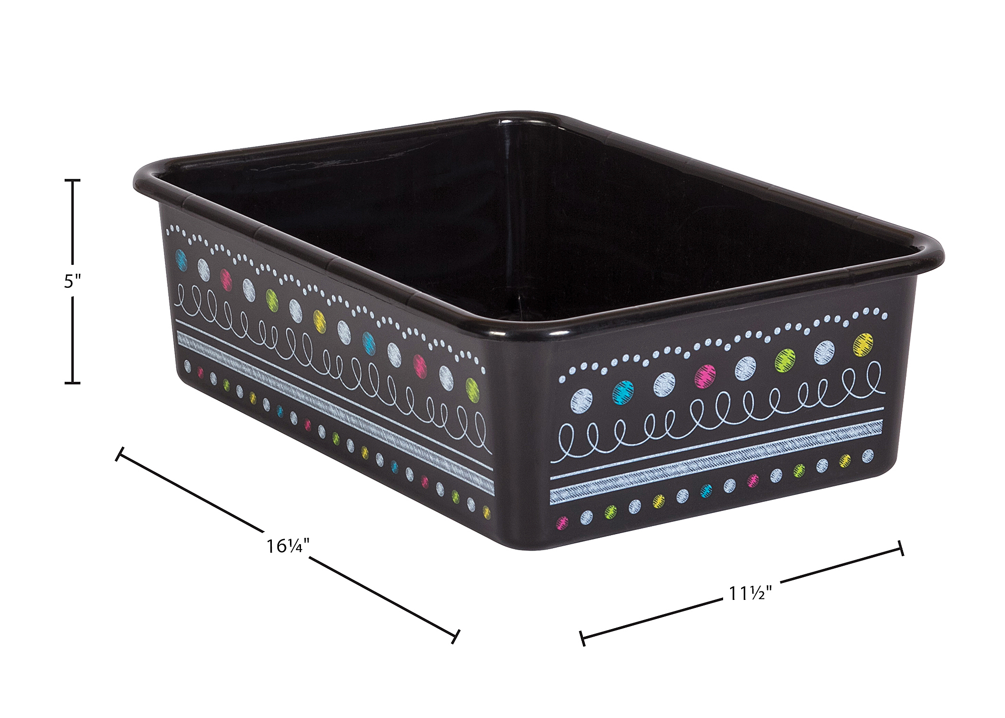 Chalkboard Brights Large Plastic Storage Bin