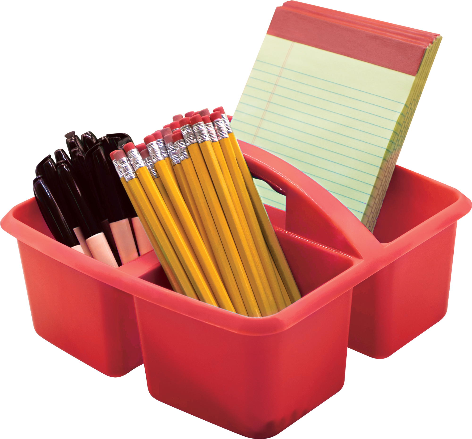 Red Plastic Storage Caddy