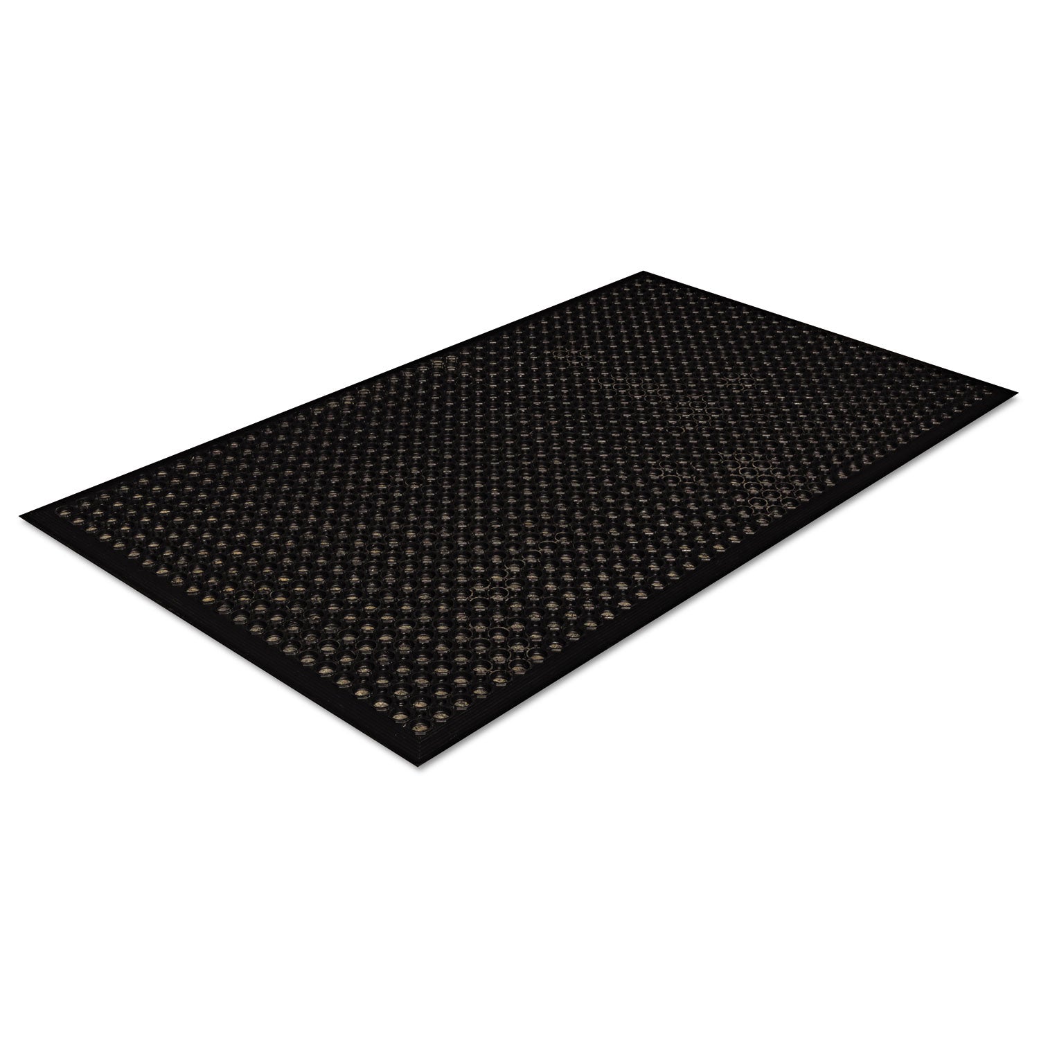 Industry, Office, Indoor - 60" Length x 36" Width - Rectangular - Rubber - Black - 1 Each