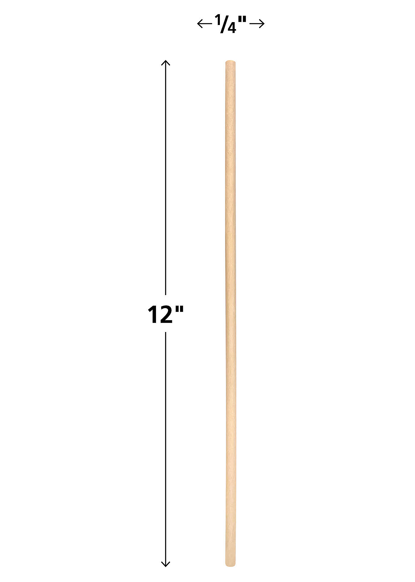 STEM Basics: 1/4" Wood Dowels - 12 Count