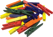 STEM Basics: Medium Multicolor Clothespins - 50 Count