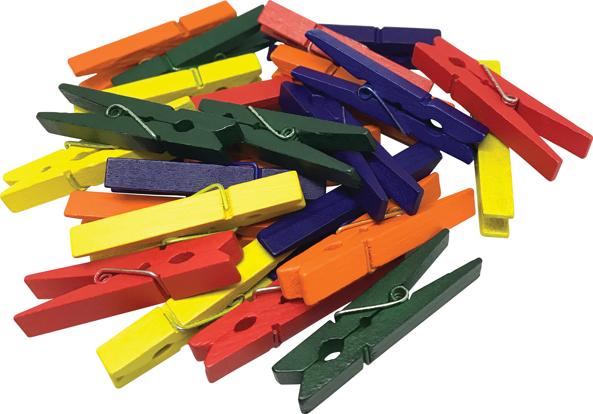 STEM Basics: Medium Multicolor Clothespins - 50 Count