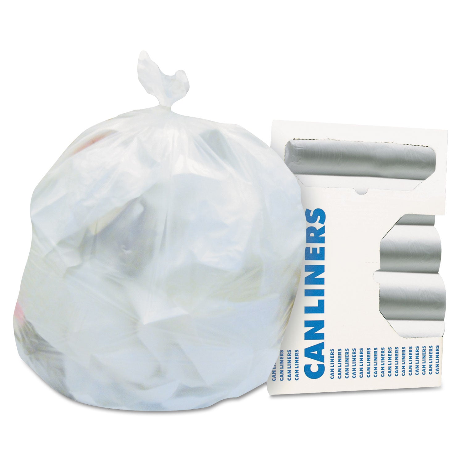 Heritage High Density 16.0 Mic Liners, 33 Gallon, 40" x 33", 0.63 mil, Natural, High-density Polyethylene, 250/Carton