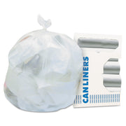 Heritage High Density 16.0 Mic Liners, 33 Gallon, 40" x 33", 0.63 mil, Natural, High-density Polyethylene, 250/Carton