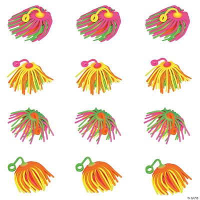 Neon Large Stretchy Noodle Yo Yo - 12 Pieces
