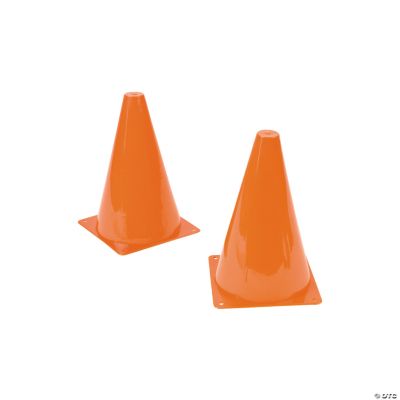 Plastic Traffic Cones- Orange - 12 Pieces