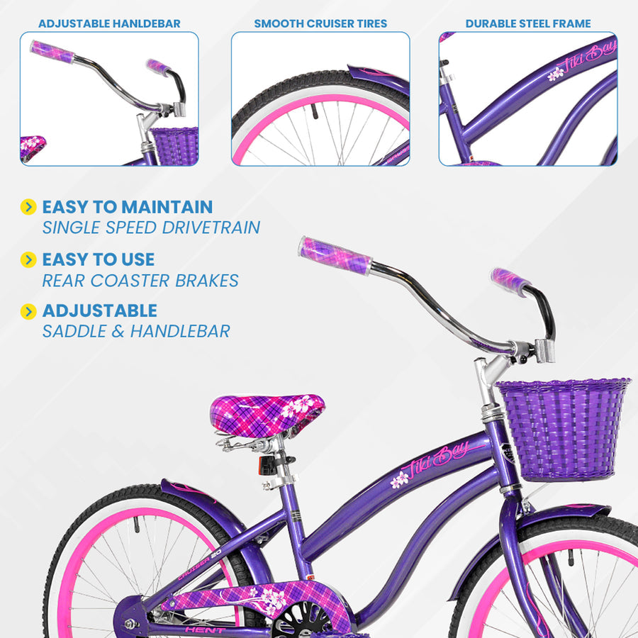 20" Kent Tiki Bay ,Purple Pink