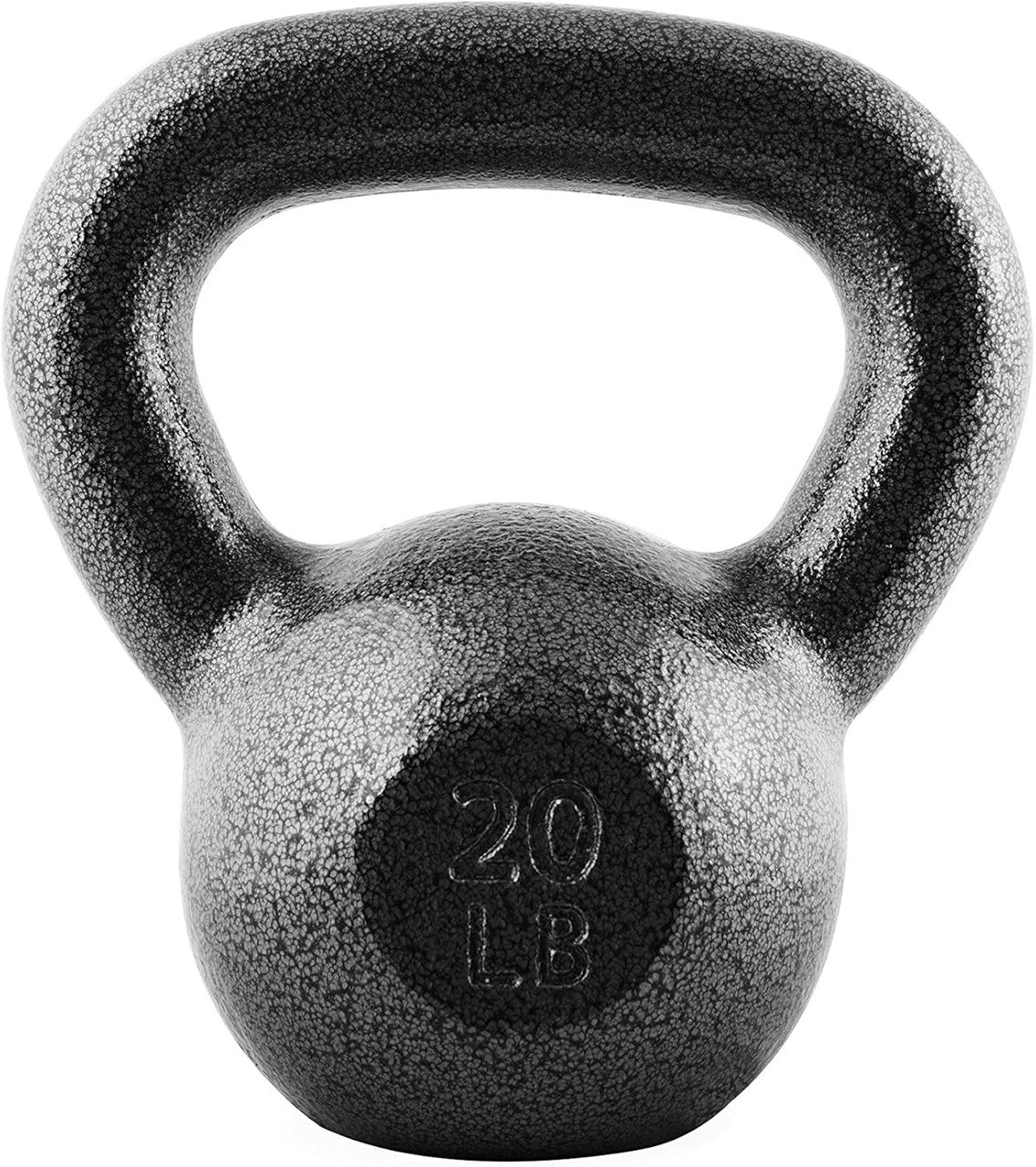 CAP 20 lb Hammertone Cast Iron Kettlebell, Black