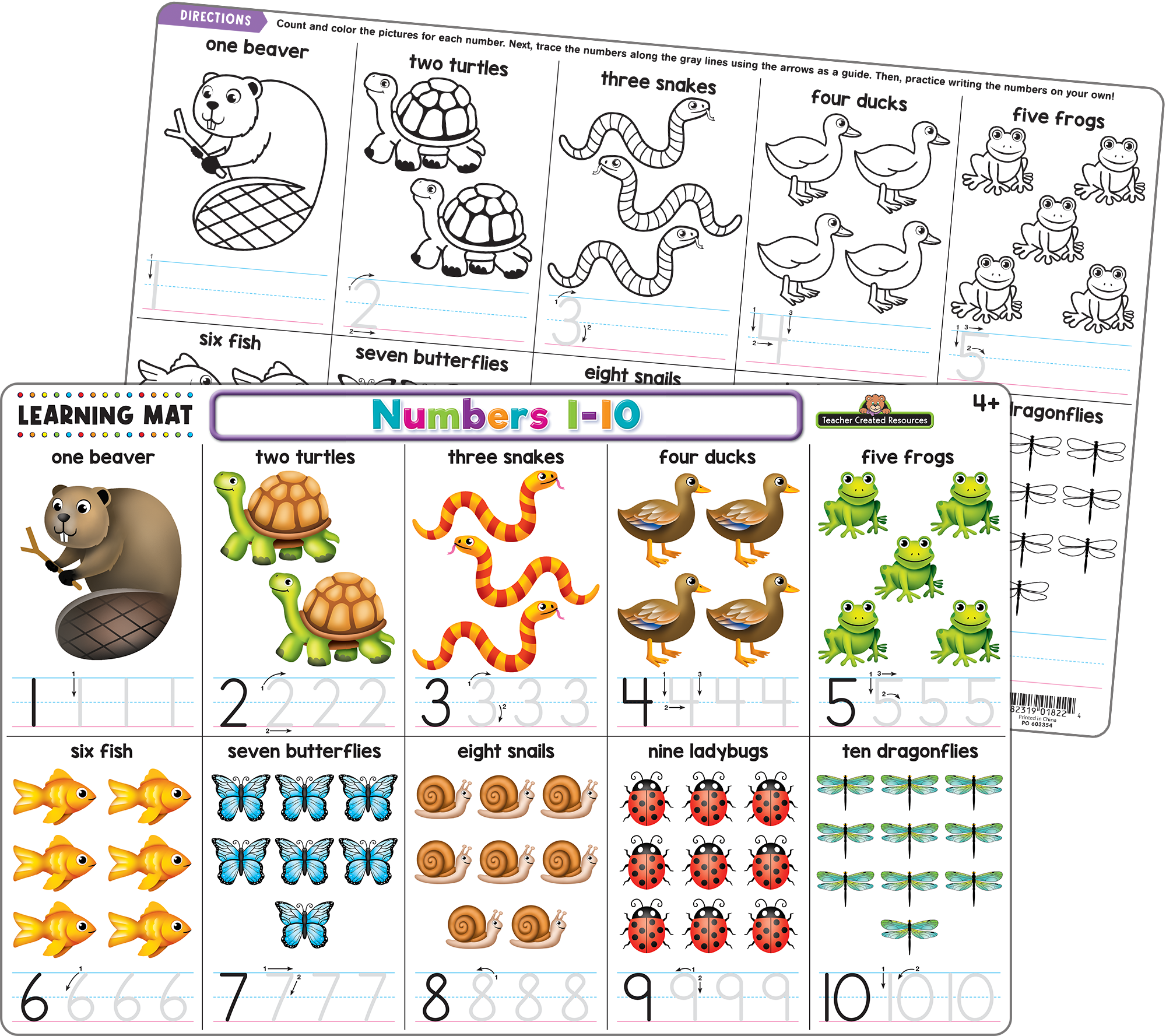 Numbers 1–10 Learning Mat