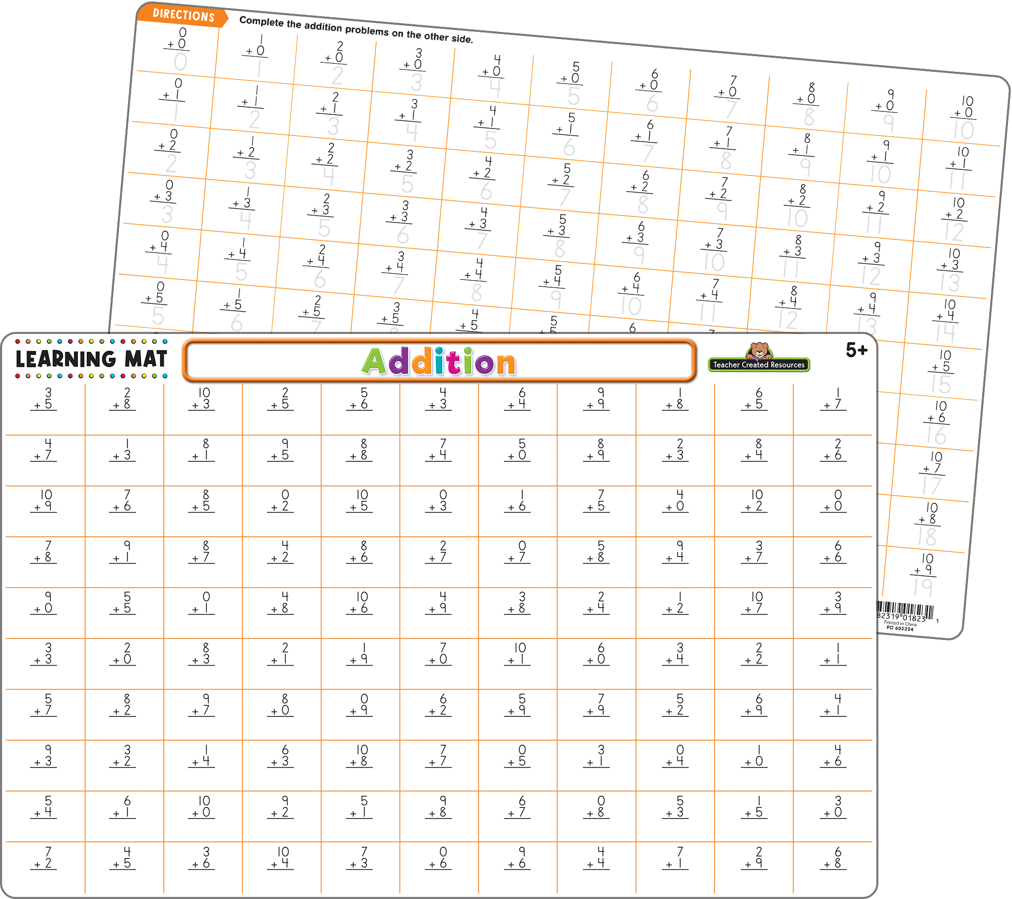 Addition Learning Mat