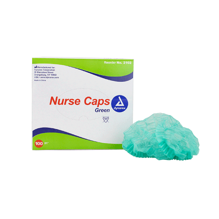 Nurse Cap, 21", Green- 100 pcs per Box/5 boxes per Case