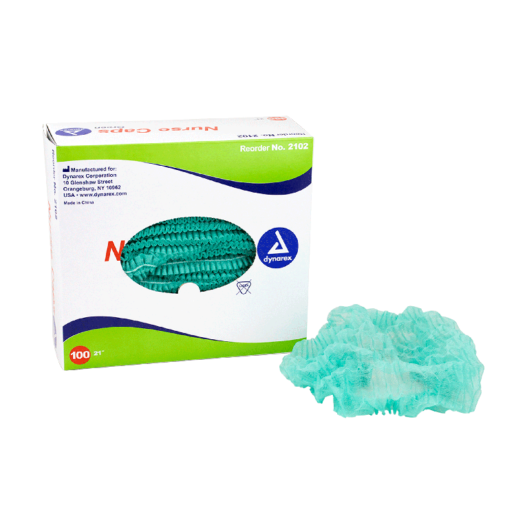 Nurse Cap, 21", Green- 100 pcs per Box/5 boxes per Case