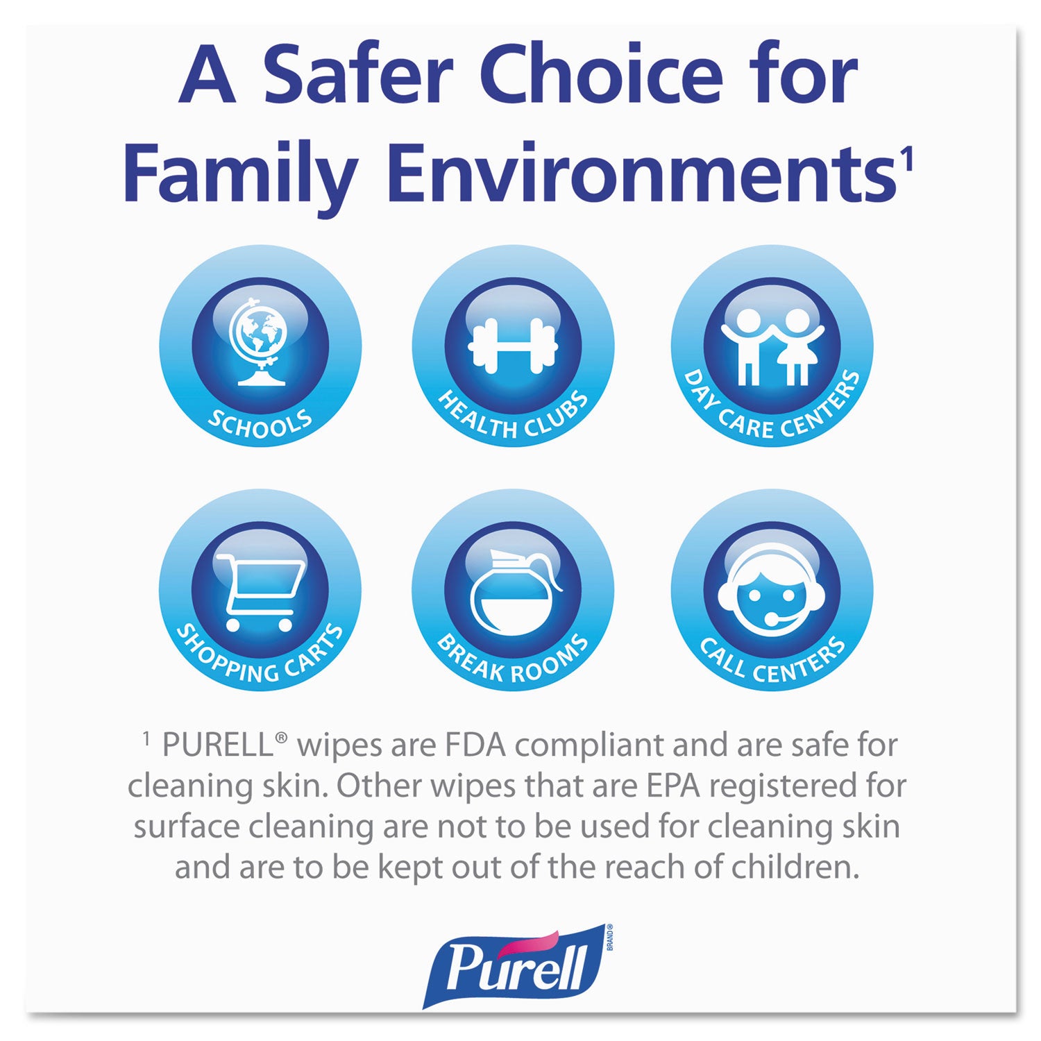 PURELL&reg; Sanitizing Wipes - Fresh Citrus - White - 100/Tub - 12 / Carton