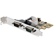 StarTech.com 2-Port PCI Express Serial Interface Card Dual Port PCIe to RS232 (DB9) Serial Card 16C1050 UART Low/Full Profile Brackets COM Retention f