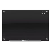 Quartet Infinity Glass Magnetic Dry-Erase Board, 72" x 48", Black Tempered Glass Surface, Black Frame, Horizontal/Vertical, Magnetic, 1 Each