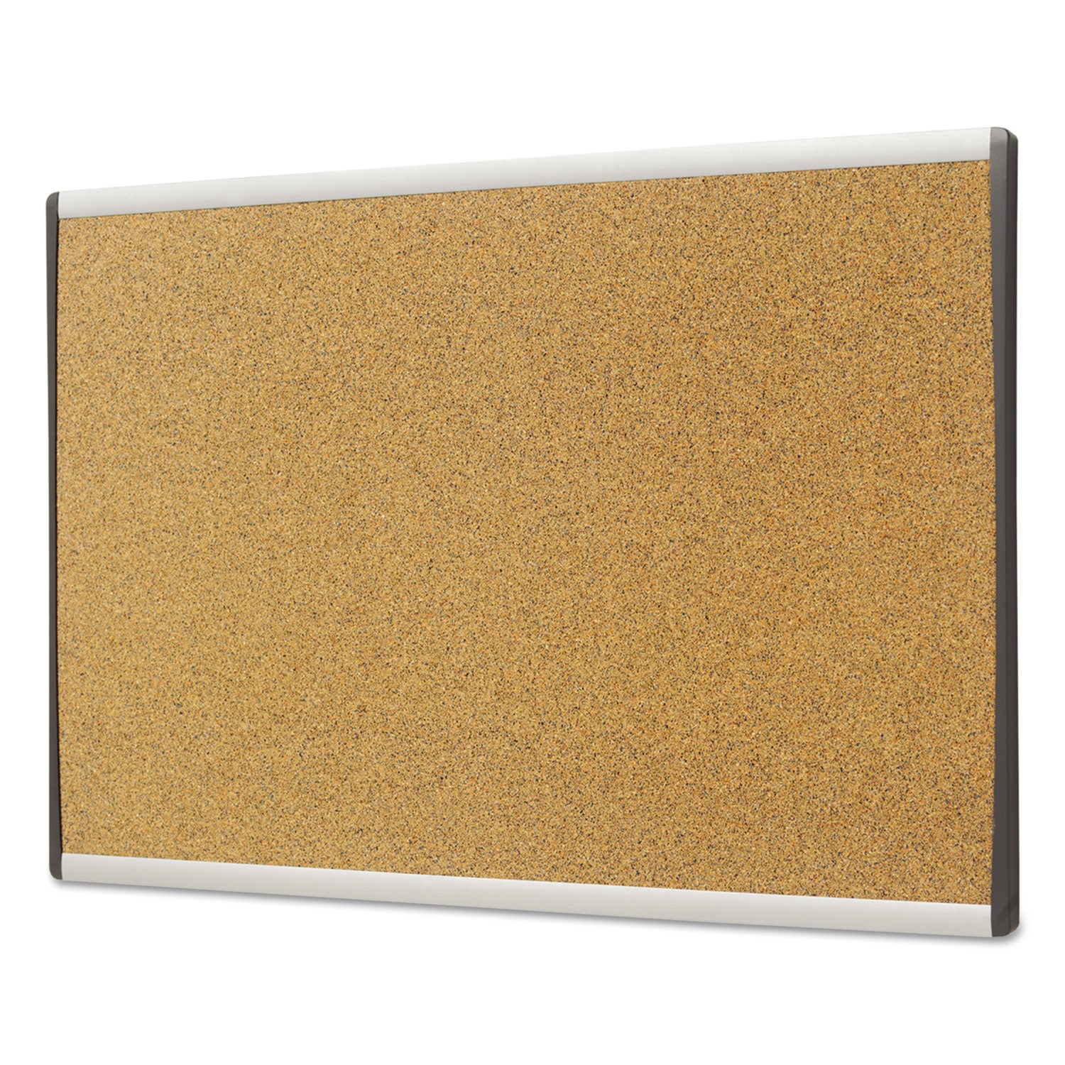 ARC Frame Cubicle Board, Cork Bulletin, 24" x 14", Tan Surface, Satin Aluminum Frame