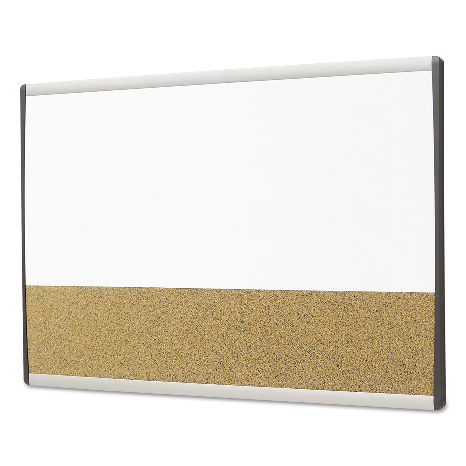30" (2.5 ft) Width x 18" (1.5 ft) Height - White Cork Surface - Silver Aluminum Frame - Horizontal - Magnetic - 1 Each