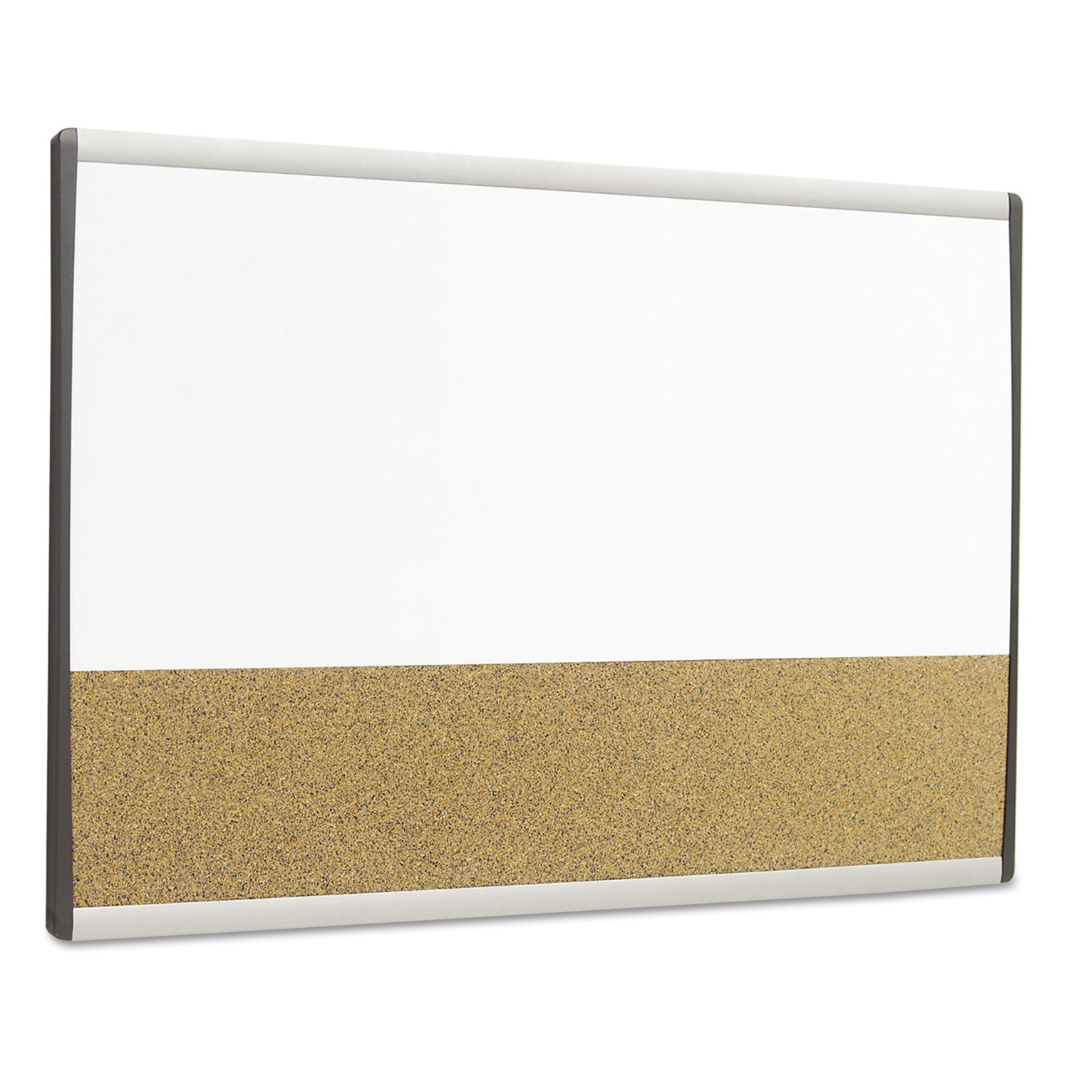 30" (2.5 ft) Width x 18" (1.5 ft) Height - White Cork Surface - Silver Aluminum Frame - Horizontal - Magnetic - 1 Each