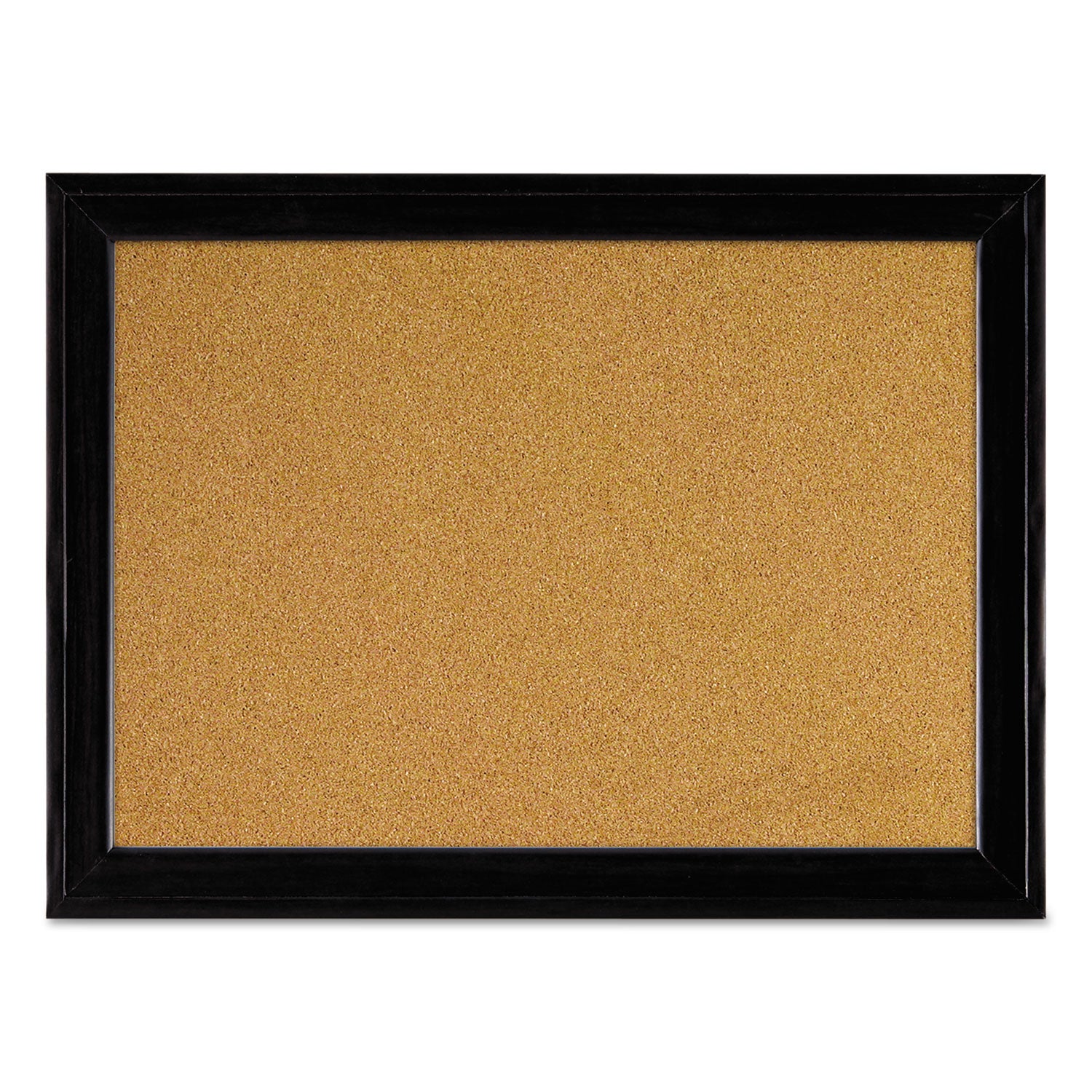 Cork Bulletin Board with Black Frame, 17" x 11", Tan Surface, Black Fiberboard (MDF) Frame