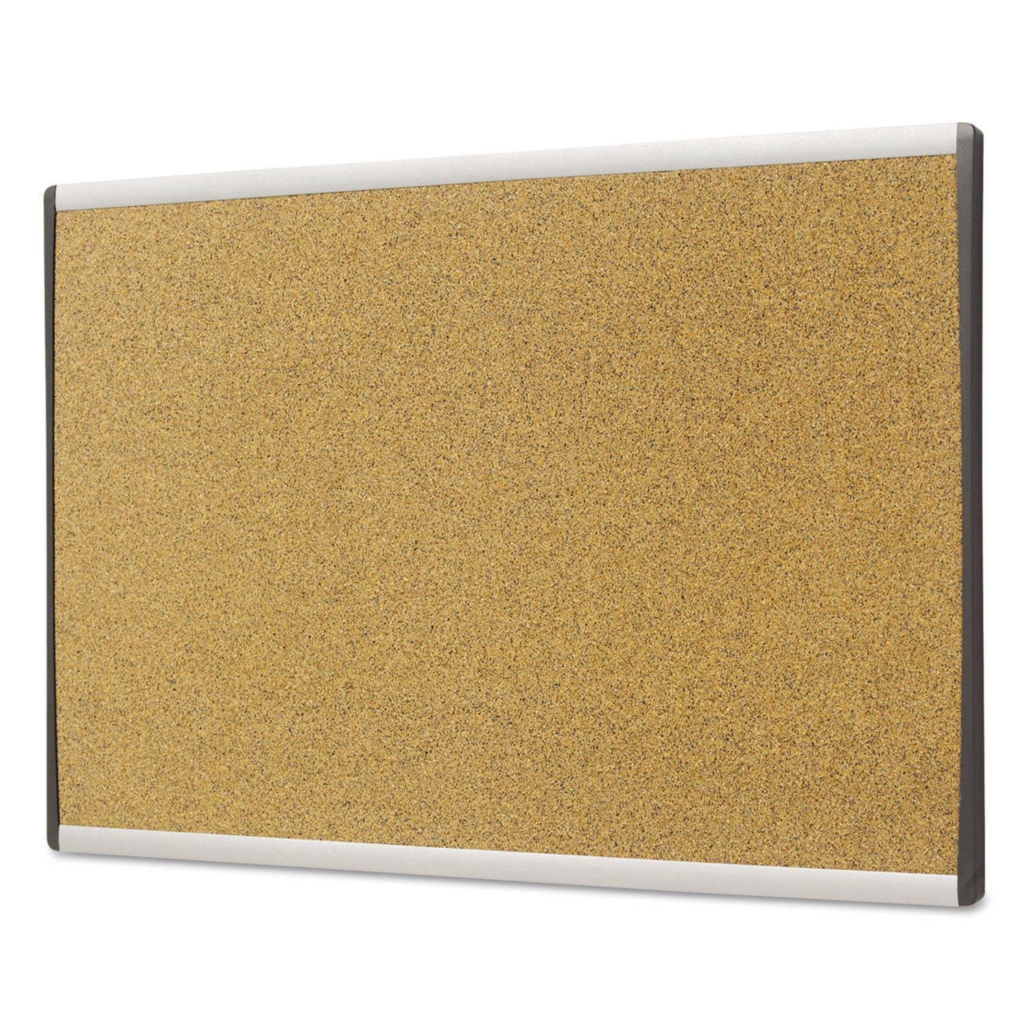 18" Board Height x 30" Board Width - Brown Natural Cork Surface - Durable, Self-healing - Silver Aluminum Frame - 1 Each