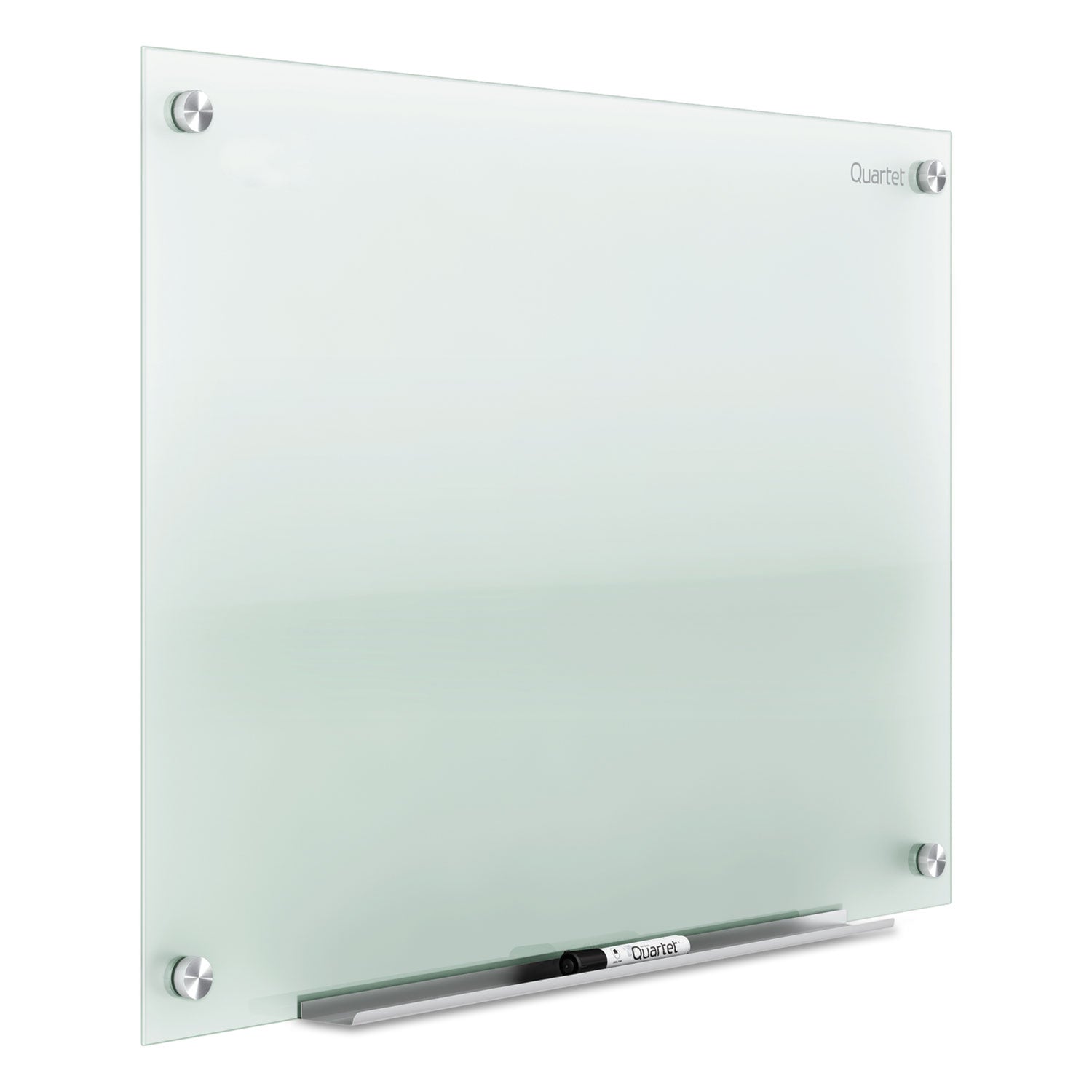 Quartet Infinity Glass Dry-Erase Whiteboard, 36" x 24", Frosted Tempered Glass, Frameless, Includes Mounting Hardware, Marker Tray, and 1 Dry Erase Marker, 1 Each