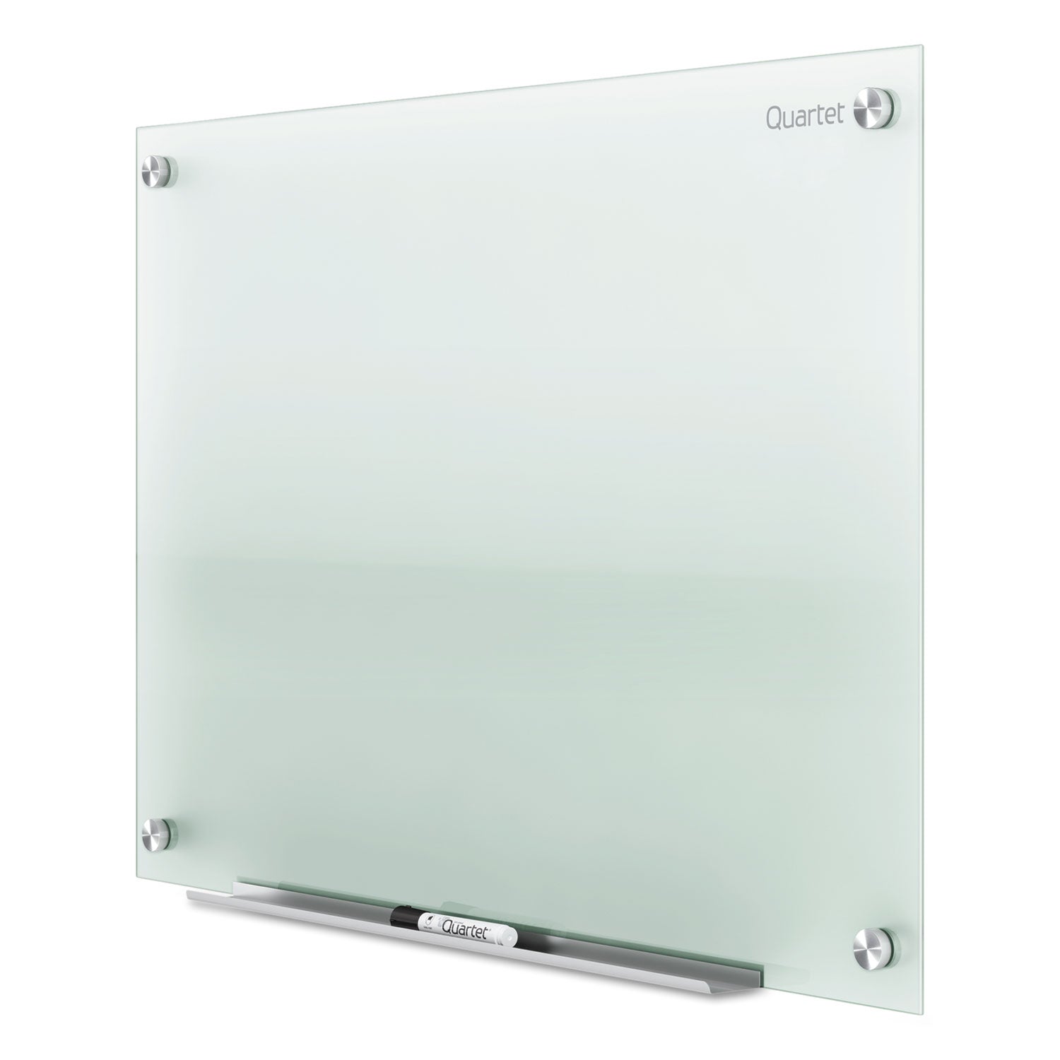 Quartet Infinity Glass Dry-Erase Whiteboard, 36" x 24", Frosted Tempered Glass, Frameless, Includes Mounting Hardware, Marker Tray, and 1 Dry Erase Marker, 1 Each