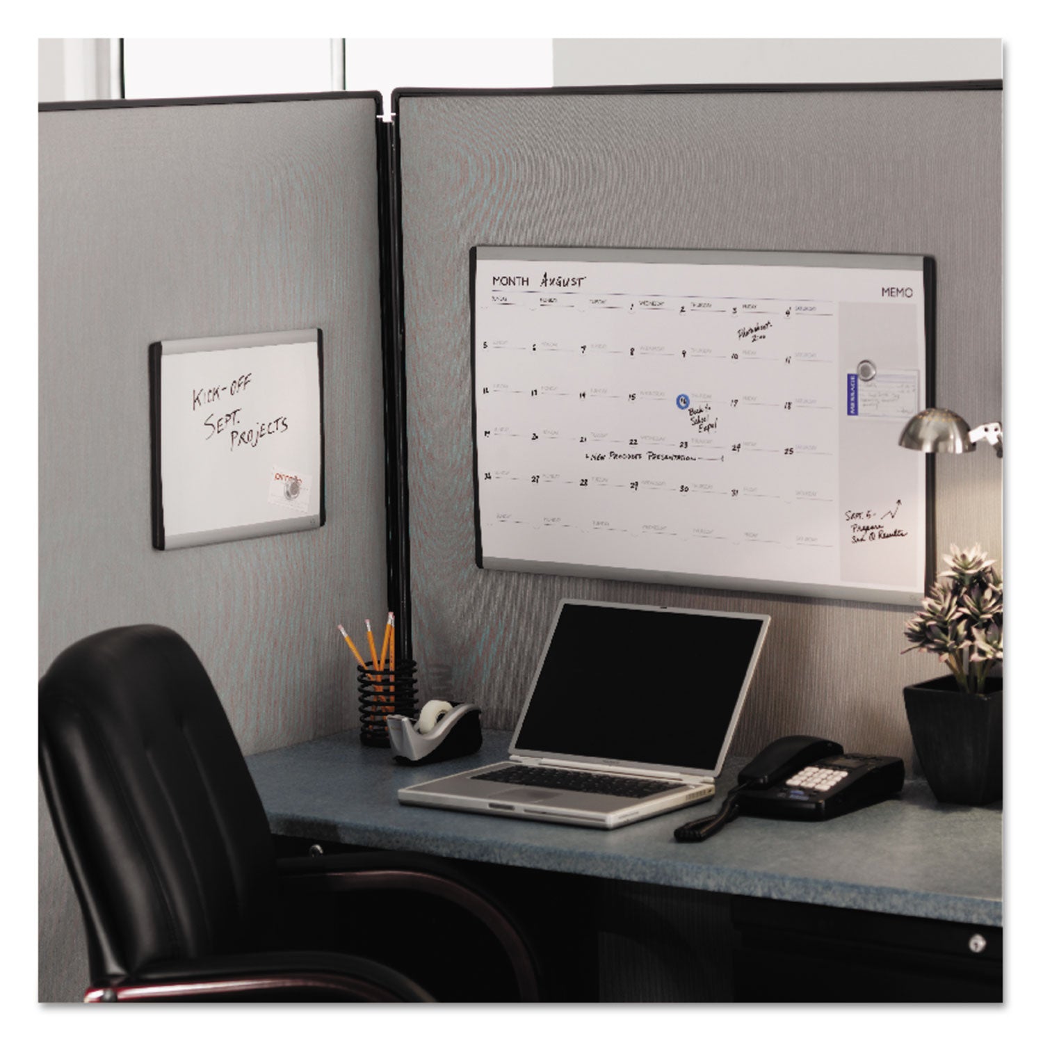 Quartet Arc Cubicle Magnetic Whiteboard - 14" (1.2 ft) Width x 11" (0.9 ft) Height - White Painted Steel Surface - Silver Aluminum Frame - Horizontal - Magnetic - 1 Each