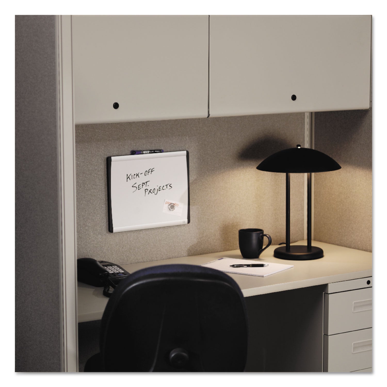 Quartet Arc Cubicle Magnetic Whiteboard - 14" (1.2 ft) Width x 11" (0.9 ft) Height - White Painted Steel Surface - Silver Aluminum Frame - Horizontal - Magnetic - 1 Each