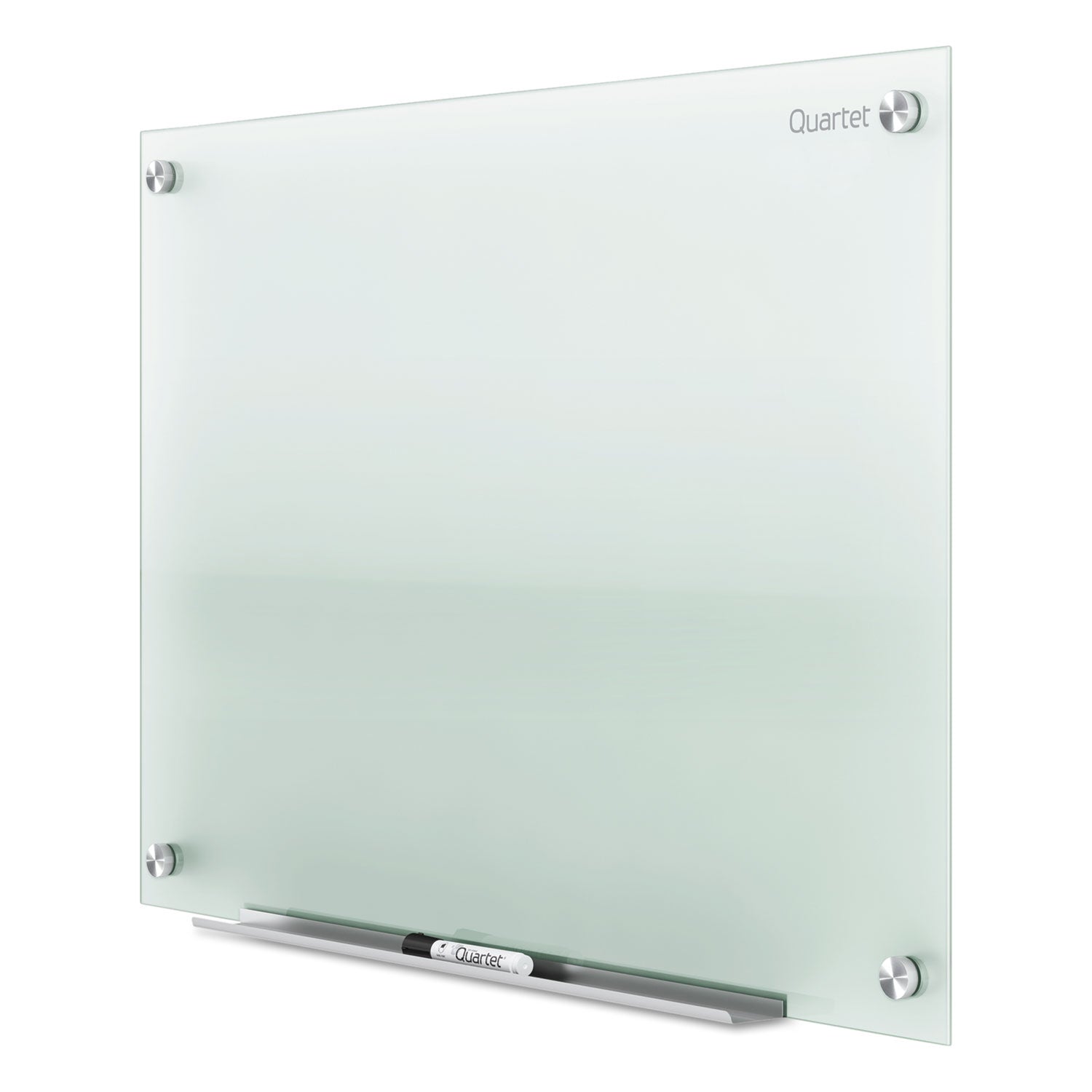Quartet Infinity Glass Dry-Erase Whiteboard, 72" x 48", Frosted Tempered Glass, Frameless, Horizontal/Vertical Mount, Includes Mounting Hardware, Marker Tray, and 1 Dry Erase Marker, 1 Each