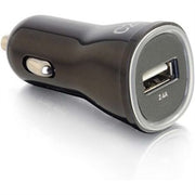 C2G 1-Port USB Car Charger, 2.4A Output - 12 V DC, 24 V DC Input - 5 V DC Output - 2.40 a
