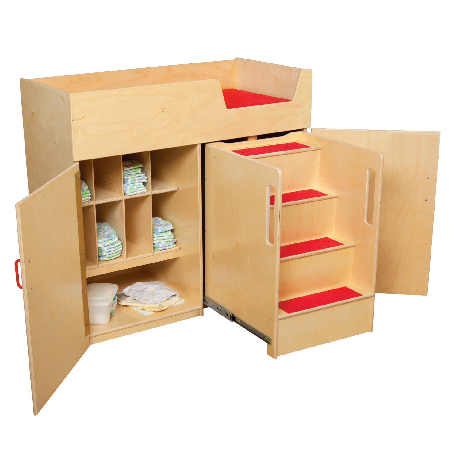 Deluxe Infant Care Center with Stairs on the Right Side