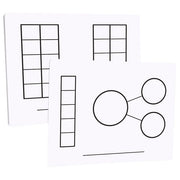 Write-On/Wipe-Off Five-Frame/Ten-Frame Mats set of 10