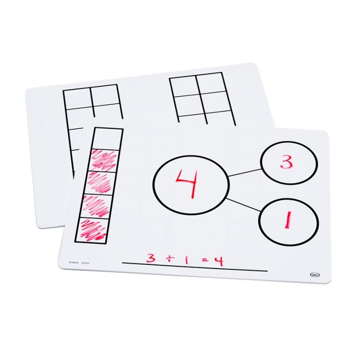 Write-On/Wipe-Off Five-Frame/Ten-Frame Mats set of 10