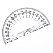 4 Protractor Open Center - Clear Plastic Set of 12