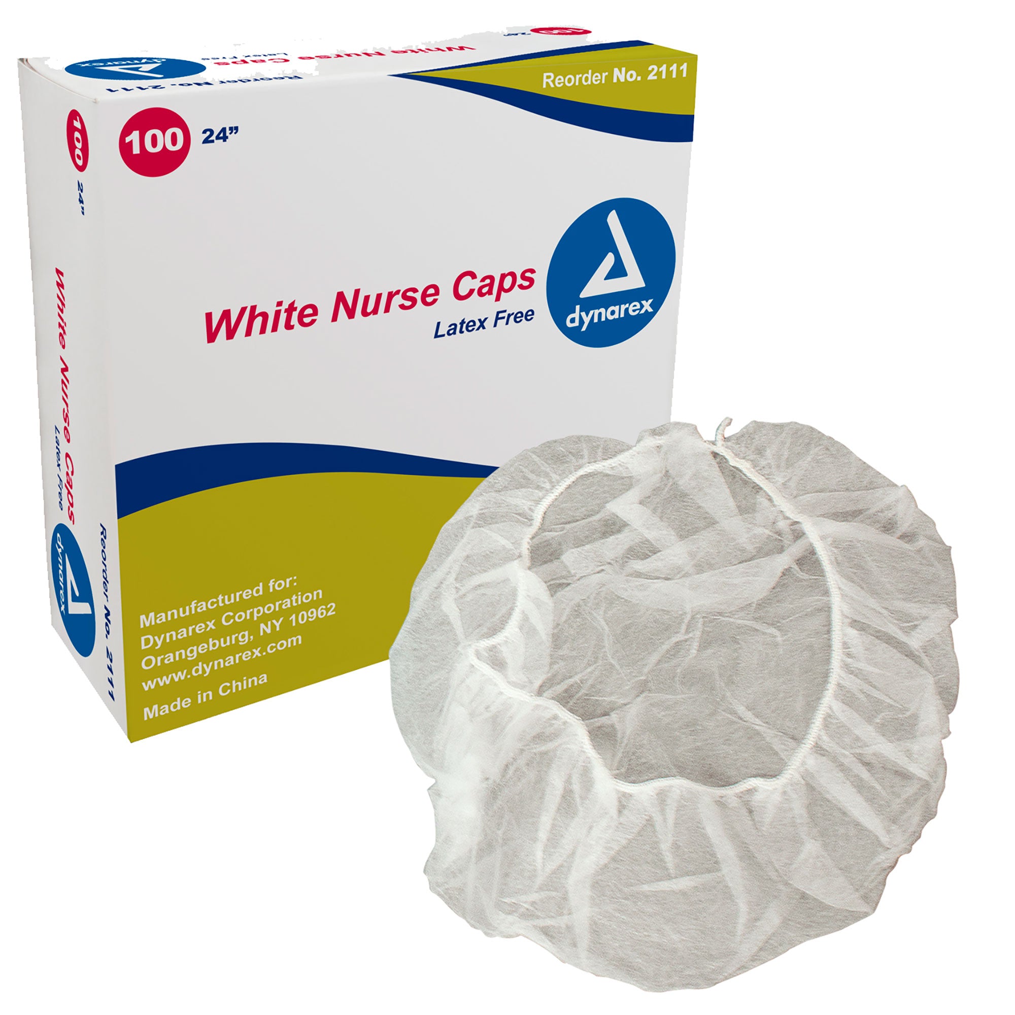 Nurse Cap, 24", White- 100 pcs per Box/5 boxes per Case